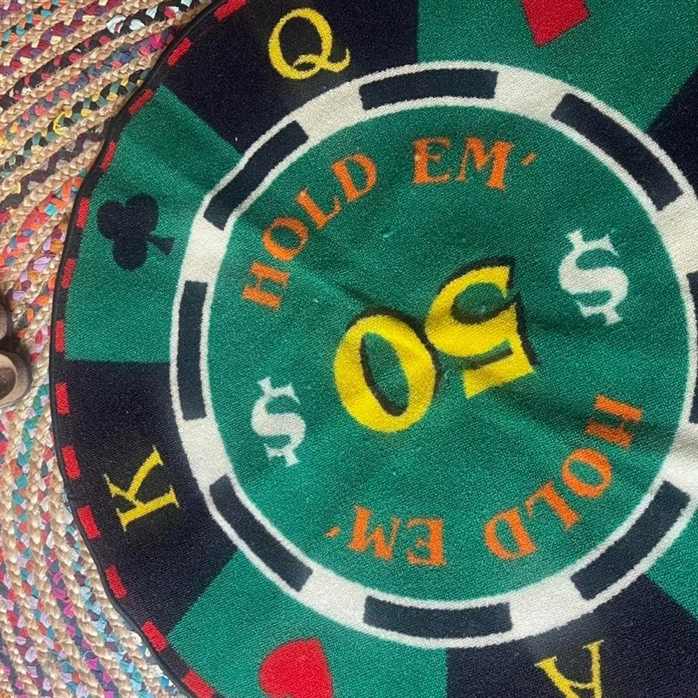 Poker Themed Round rug